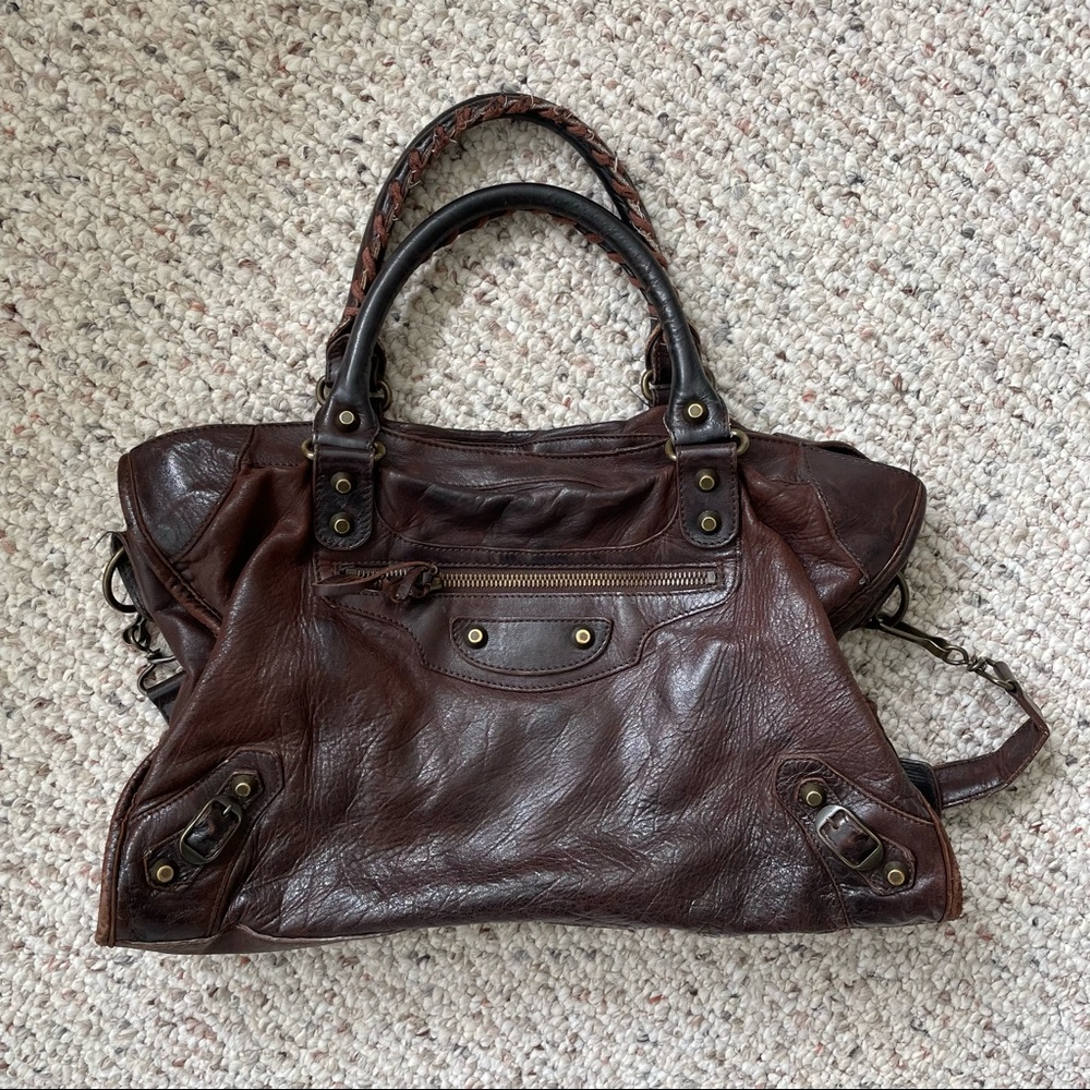 Balenciaga Velo Classic Studs Bag Leather Medium